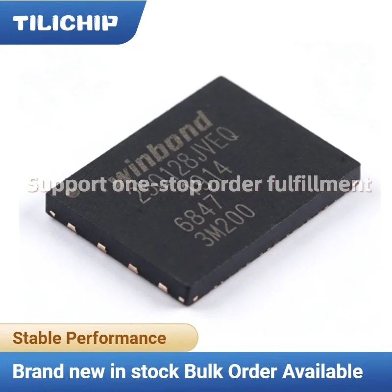 1PCS Brand new W25Q128JVEIQ Package WSON-8 128Mbit NOR Flash Chip 2.7V to 3.6V Original