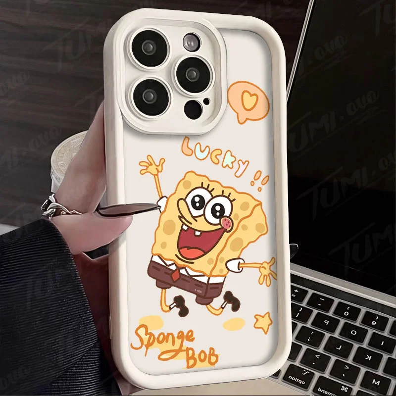 Silikonowe etui na telefon SpongeBobs do Samsung Galaxy A55 A35 A25 A15 A05 A05 A24 A13 A23 A12 A22 A32 A52 A52S A72 A11 matowe etui