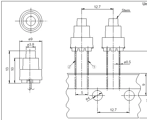 YYT SKRCADD010 9*9*13 dustproof waterproof touch switch button switch