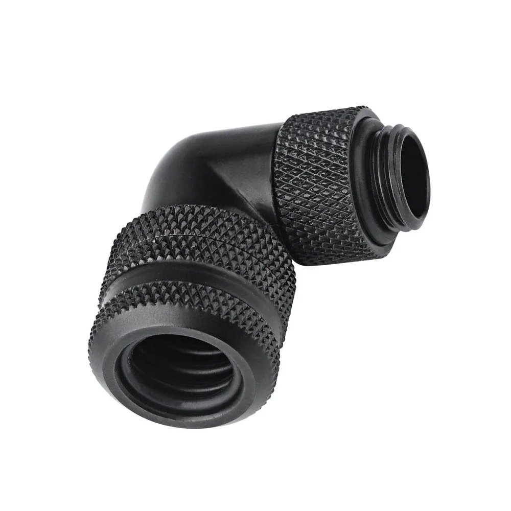 

Прочный фитинг для водяного охлаждения ПК 14 мм, угловой соединитель 90 градусов с резьбой G1/4, черный, серебристый, для жестких трубок