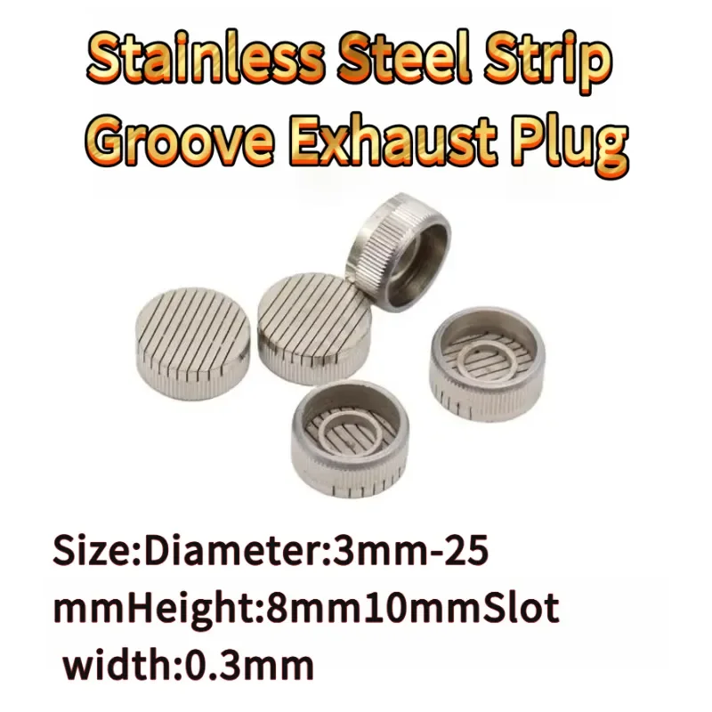 50pcs Stainless Steel Strip Groove Exhaust Plug, 3-25mm Diameter Foundry Casting Mold Vent Plug