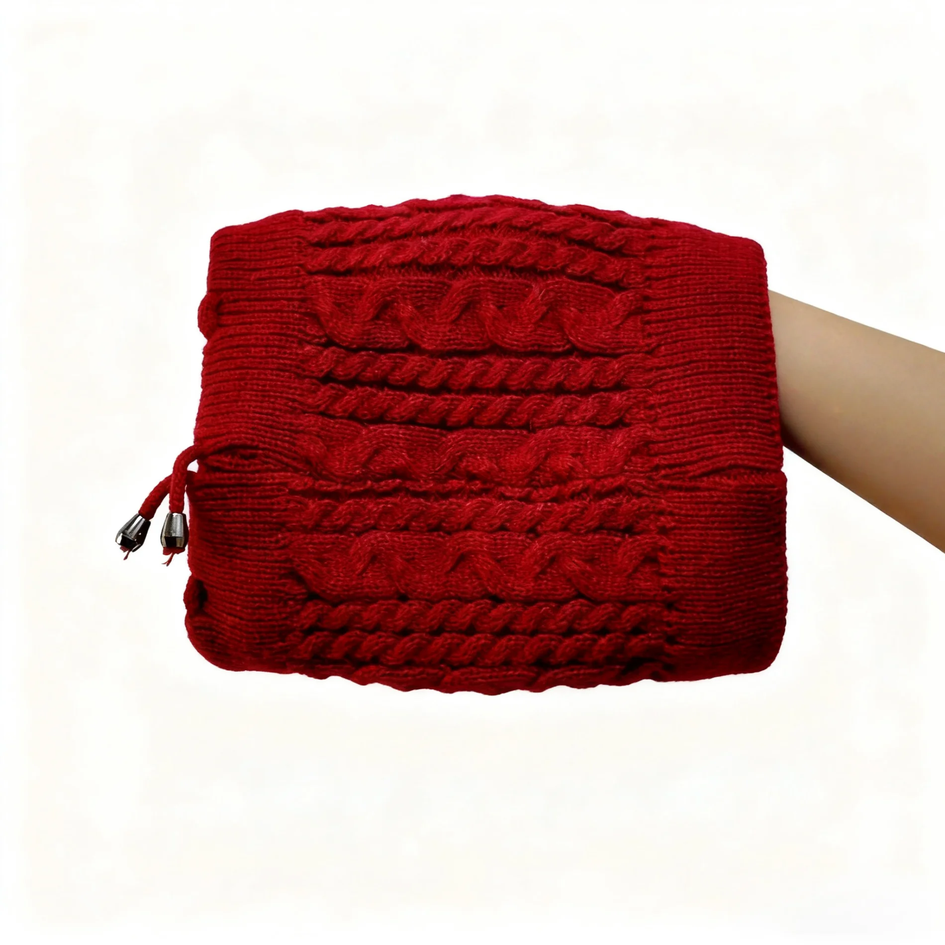Mehrzweck-Set mit gestrickter Wintermütze und Schal | Warme Thermo-Mütze, Halswärmer, Ski-Gesichtsbedeckung für Damen und Herren, Outdoor, kaltes Wetter – Detail 13