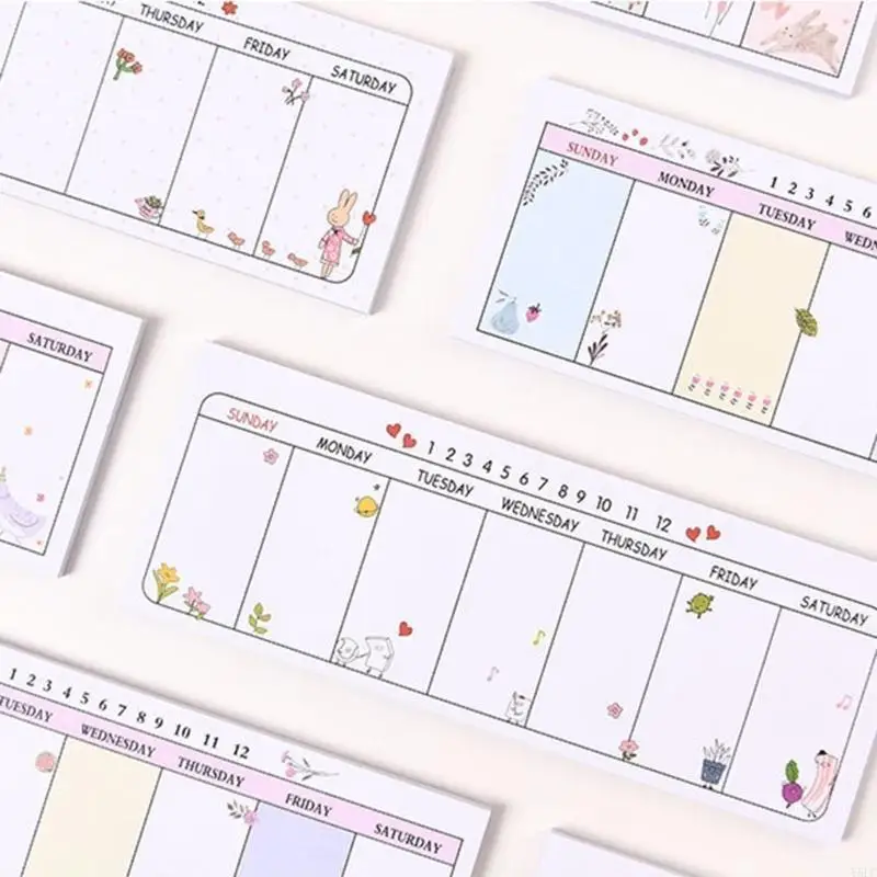 Qualitätsplan Notepad Weekly Planning Pad zufällig ausgewähltes Design 40 Seiten