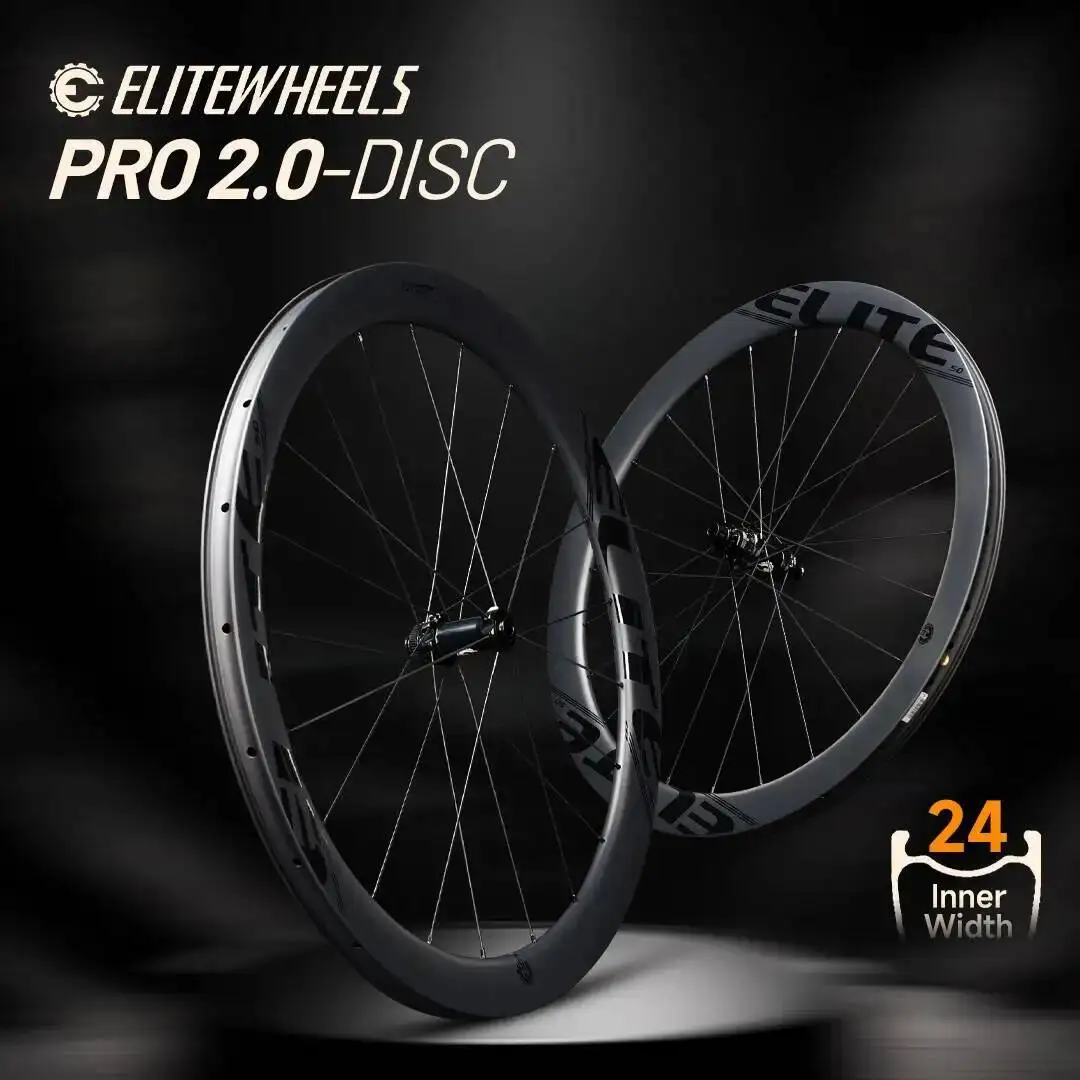 

ELITEWHEELS PRO 2.0 DISC Brake Center Lock 36T Ratchet 700C Road Cycling Carbon Wheelset 40/50/65mm Depth Clincher/Tubeless