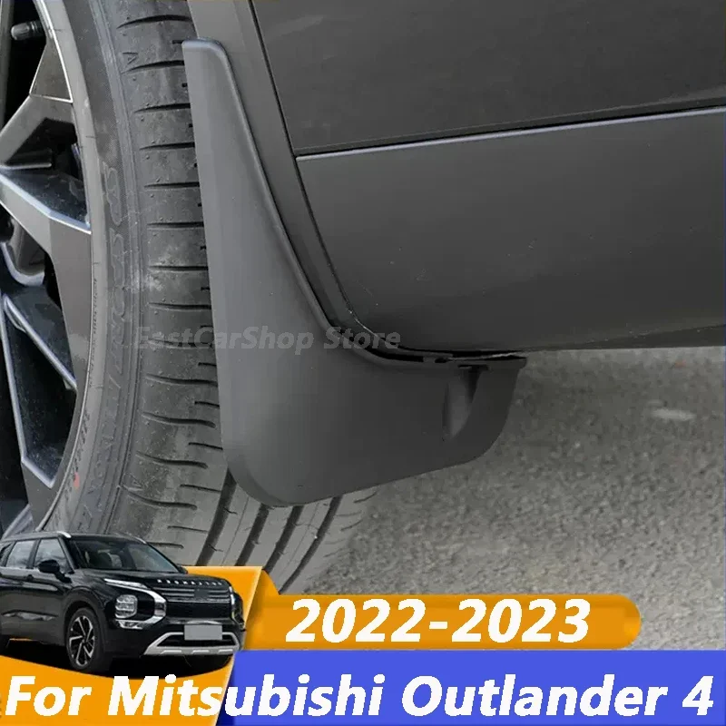 

For Mitsubishi Outlander 4 2022 2023 Car Front Rear Mudflaps Fender Flares Mud Flaps Painted Mudguards Splash Guard Accessories