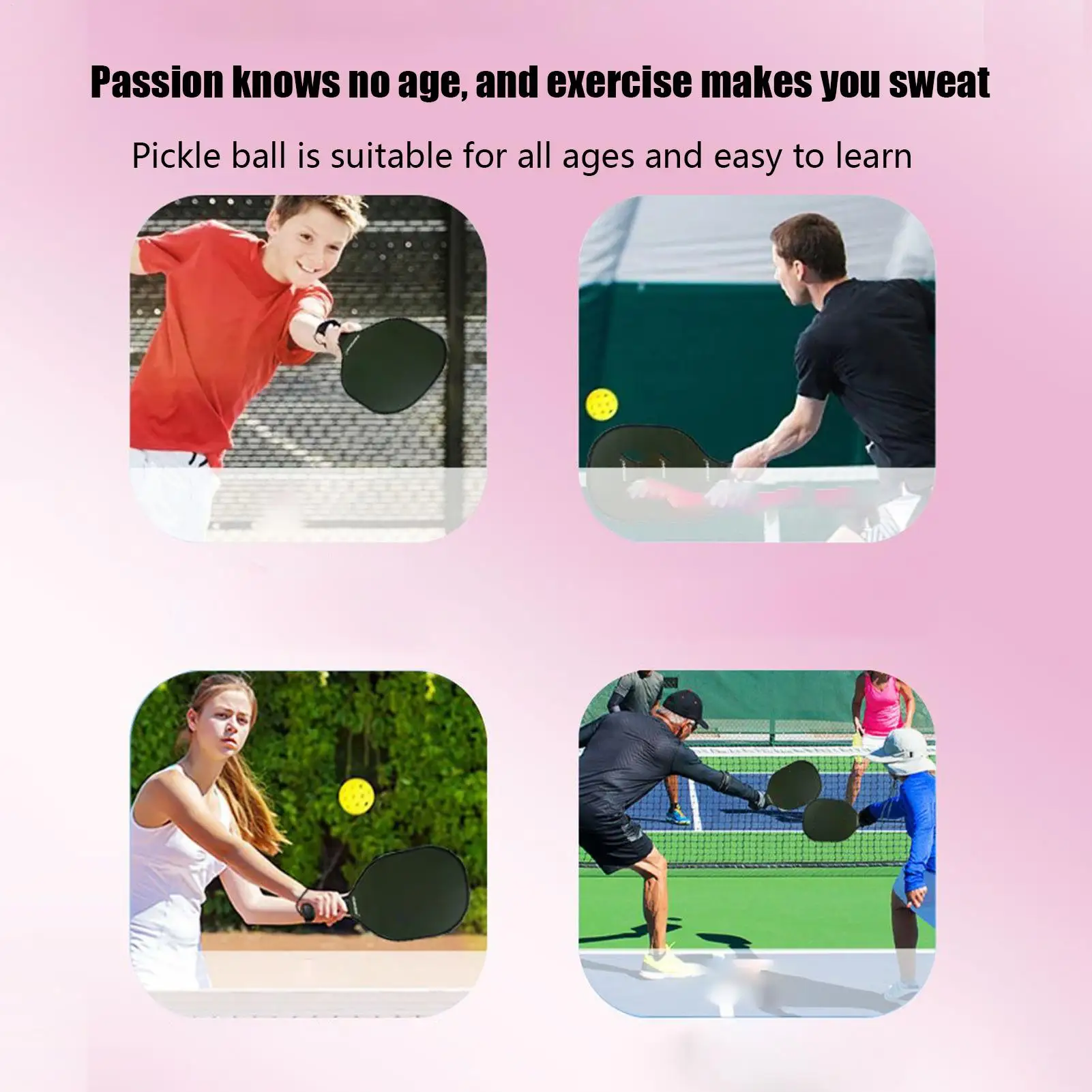 

Pickle Ball Paddles For Beginners 2-Piece High Rebound Pickle Ball Rackets With Storage Bag Sports Equipment For Athletes