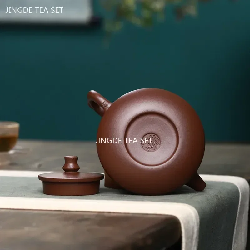180ml Chinese Yixing Purple Clay Tea Pot Home Dahongpao Customized Teaware Handmade Xishi Teapot Kettle Tea Ceremony