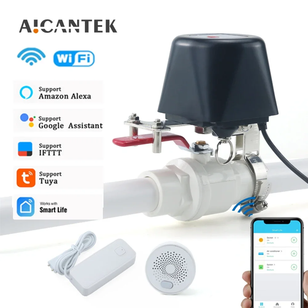 

Tuya Wifi Smart Valve Controller Bluetooth Timer For Water Gas Compatible With Alexa Google Assistant SmartLife
