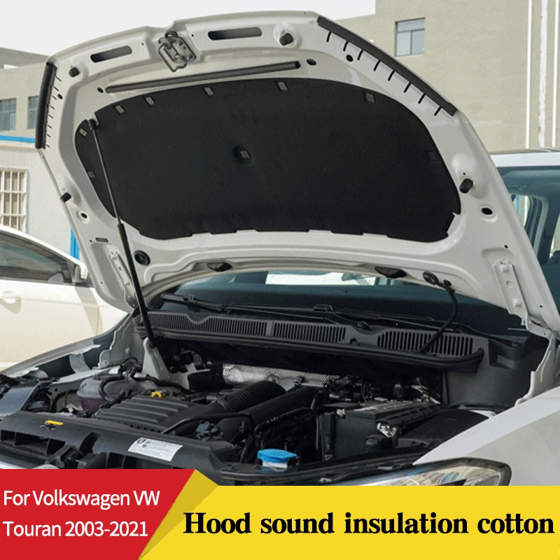 Cappuccio motore isolamento acustico in cotone per Volkswagen VW Touran 2003-2021 coperchio insonorizzato tappetino termico accessori per auto