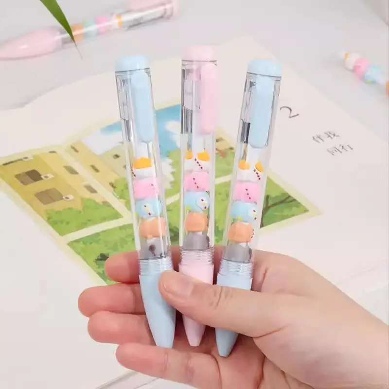 

24pcs/lot Kawaii Animal Gel Pen Cute 0.5mm Black Ink Signature Pens Promotional Gift School Supplies