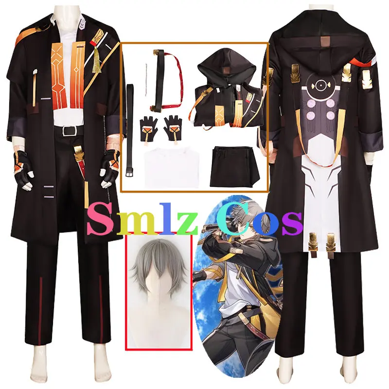 Trailblazer Cosplay Game Honkai Star Rail Kostuum Pruik Anime Mannen Uniform Pak Halloween Party Maskerade Kostuum Set