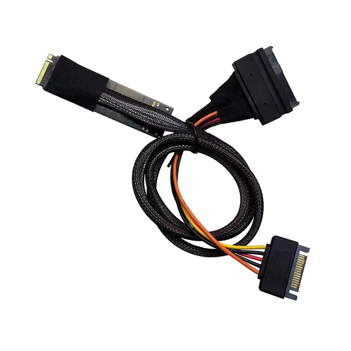 618 Mega Sale PCIe 4.0 M.2 to SFF-8639 U.2 SSD Adapter Cable Extension Cable High-Speed Data Transfer Plug-and-Play 70CM