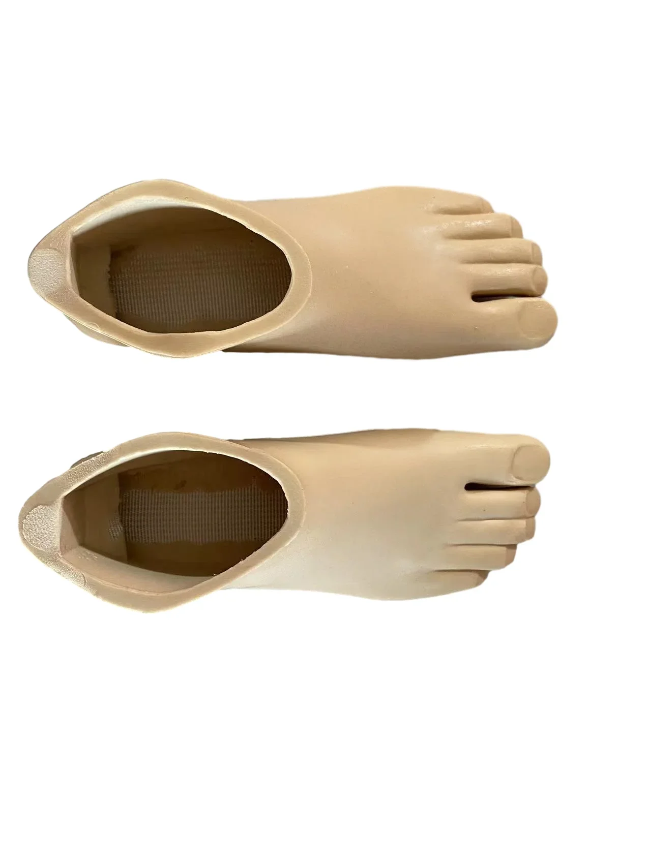 Capa de pé bege de fibra de carbono capa de pé membros artificiais orto médico joelho articulação pé escudo