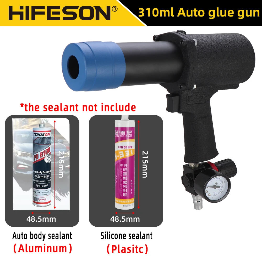310ml Pneumatic Automotive Body Sealant Sprayable Caulking Gun Car Beauty Seam Agent Sealing Glue Gun