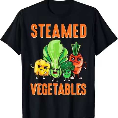 Funny Vegan Vegetarian Steamed Vegetables T Shirt