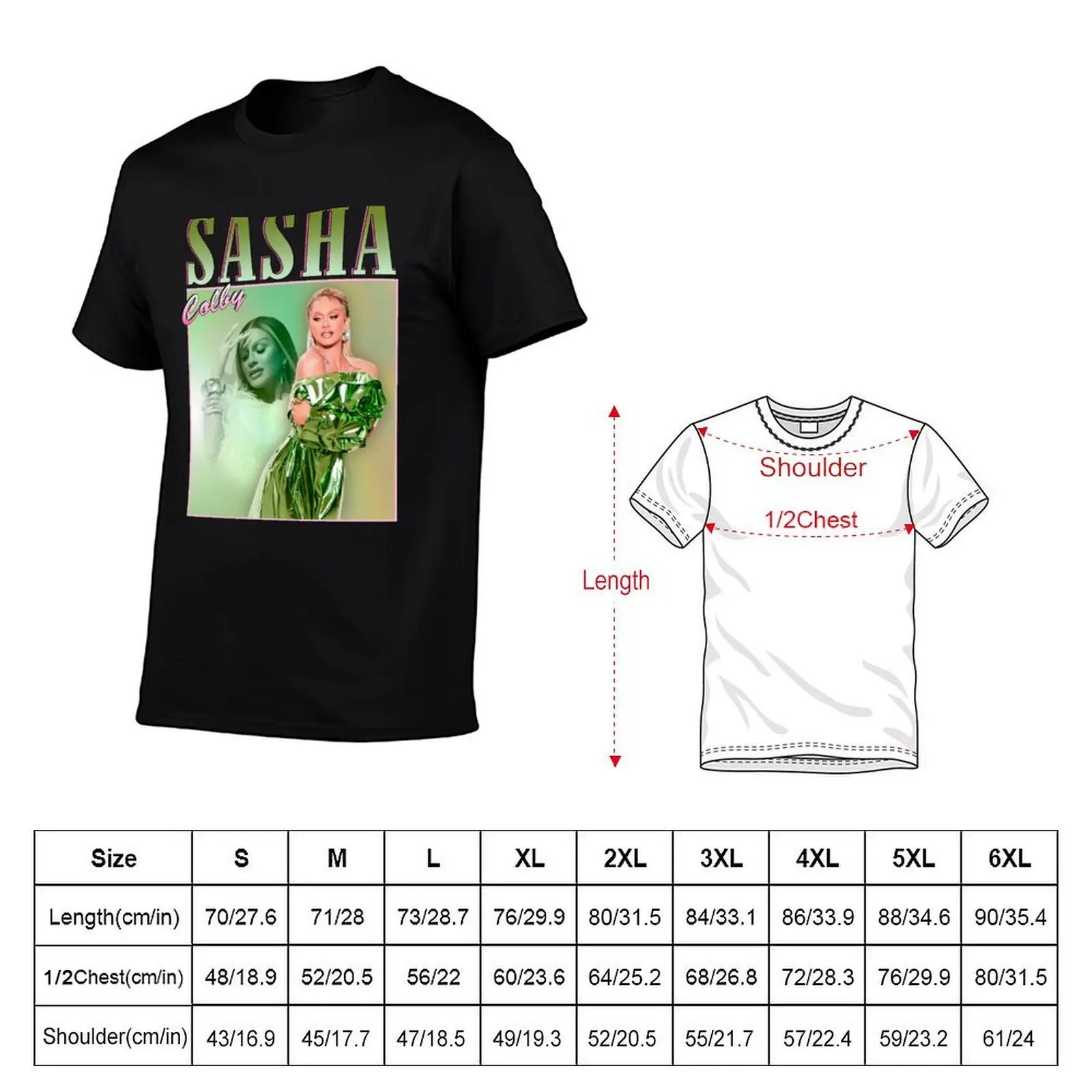 Sasha Colby vintage design merch T-Shirt oversizeds baggy shirts clothes for men