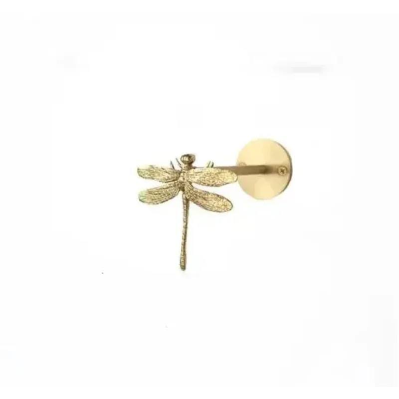 Brass Curtain Hook Curtain Decoration Accessories Wall Hanging Decorative Hook Clothes Hat Hooks Punch Installation Curtain Rack
