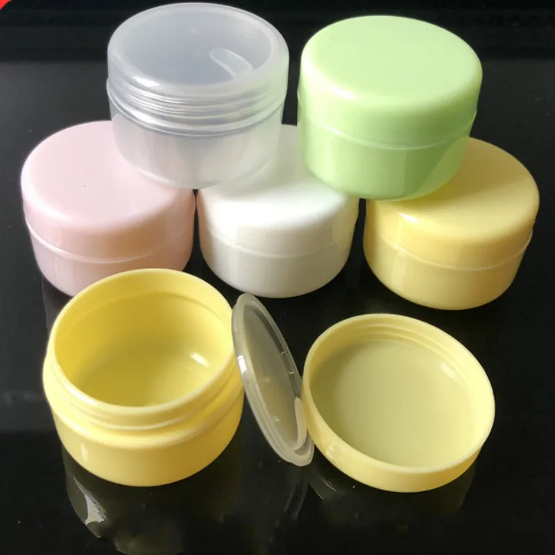 10pcs/set Refillable Bottles Plastic Empty Makeup Jar Pot Travel Face Cream/Lotion/Cosmetic Container 5 Colors 10g