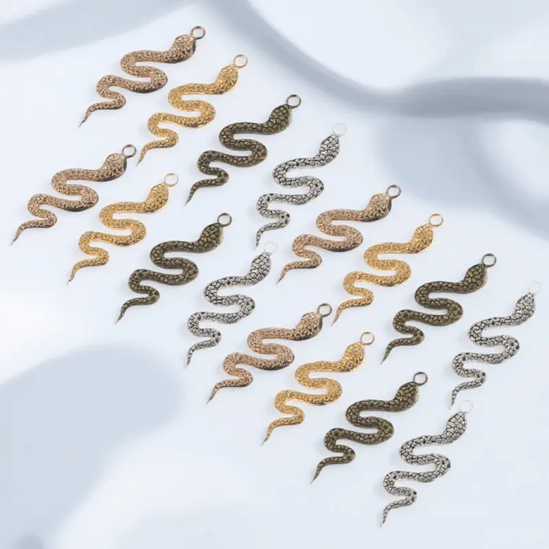 

40Pcs Alloy Snake Pendants Vintage Design DIY Jewelry Pendant Charms for Necklace Bracelet Earring Making Accessories