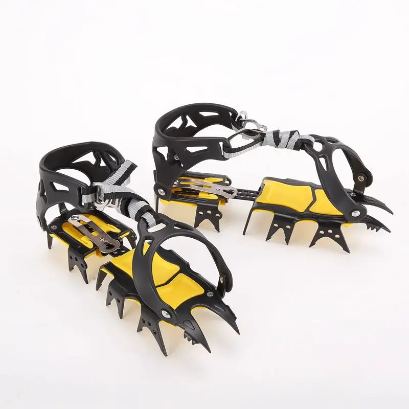 18 Teeth Steel Anti Slip Hiking Climbing Snow Spikes Crampons Cleats Claws Grips Outdoor Boots Cover Ice Gripper Spike for Shoes