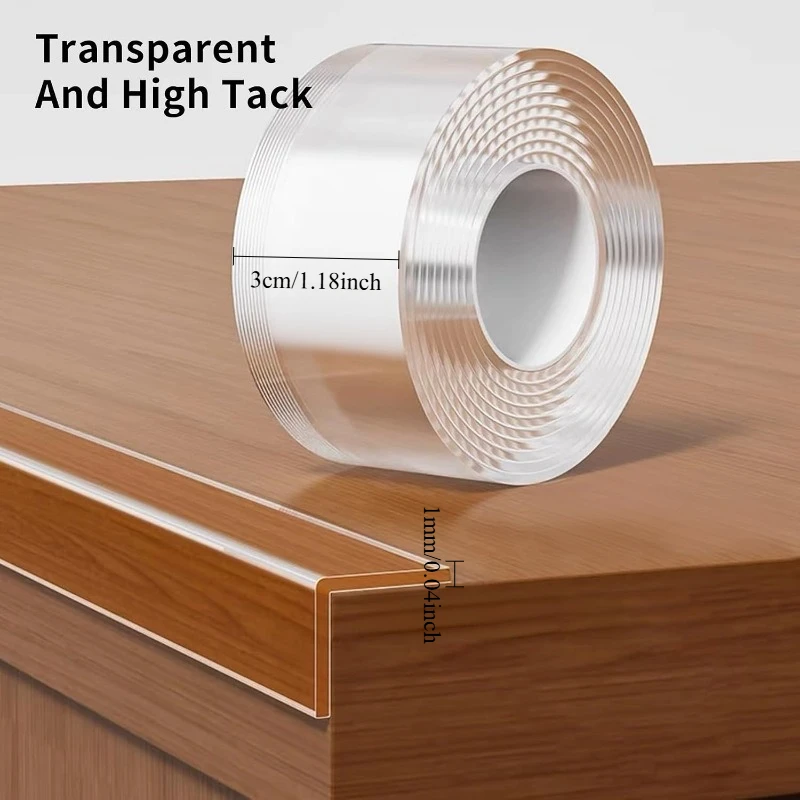 Ultra-strong Adhesive Corner Protector Strip Sharp Edge Wrap Cover Tape Protective Bumper Guards for Cabinet Door,Desk