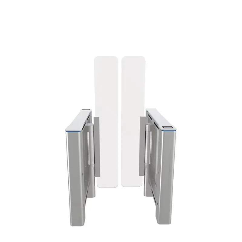 Gate Entrance Exit Control System QR Code Card Facial Recognition Access  Acrylic Glass Arm Turnstile Speed