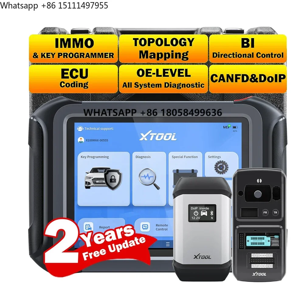 XTOOL X100 MAX IMMO PLUS OBD2 Diagnostic Tools Car Key Programmer ECU Coding Car Key Programming Machine Auto Key Programmer