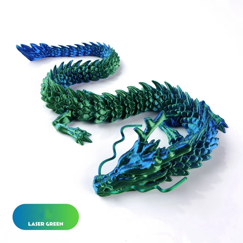 Chinese Dragon Fish Tank Landscaping Decoration 60Cm 3D Printed Articulated Dragon,D