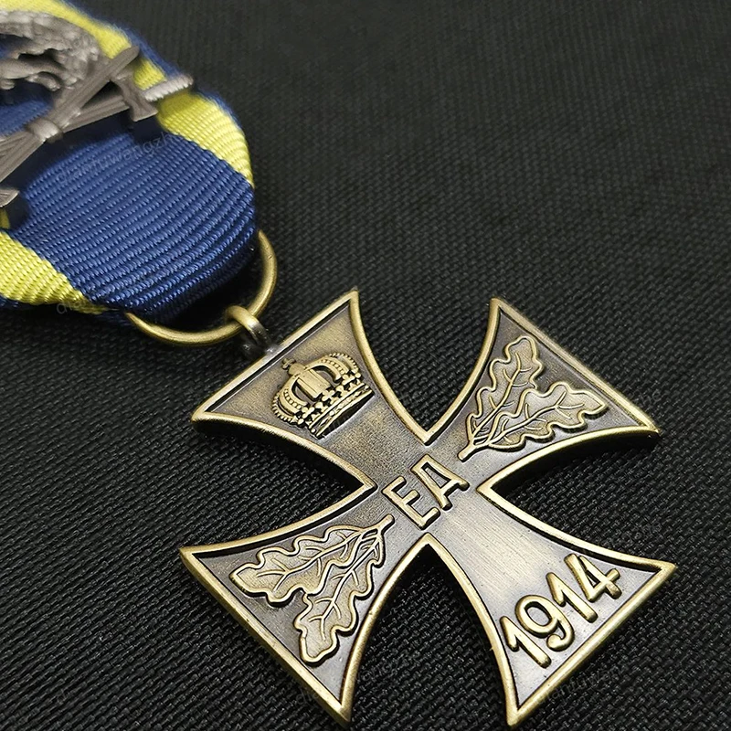 WW1 Second-class Brunswick Cross Ribbon Medal Ottoman Prussia Badge Crafts History Collection Craft Decoration Gifts