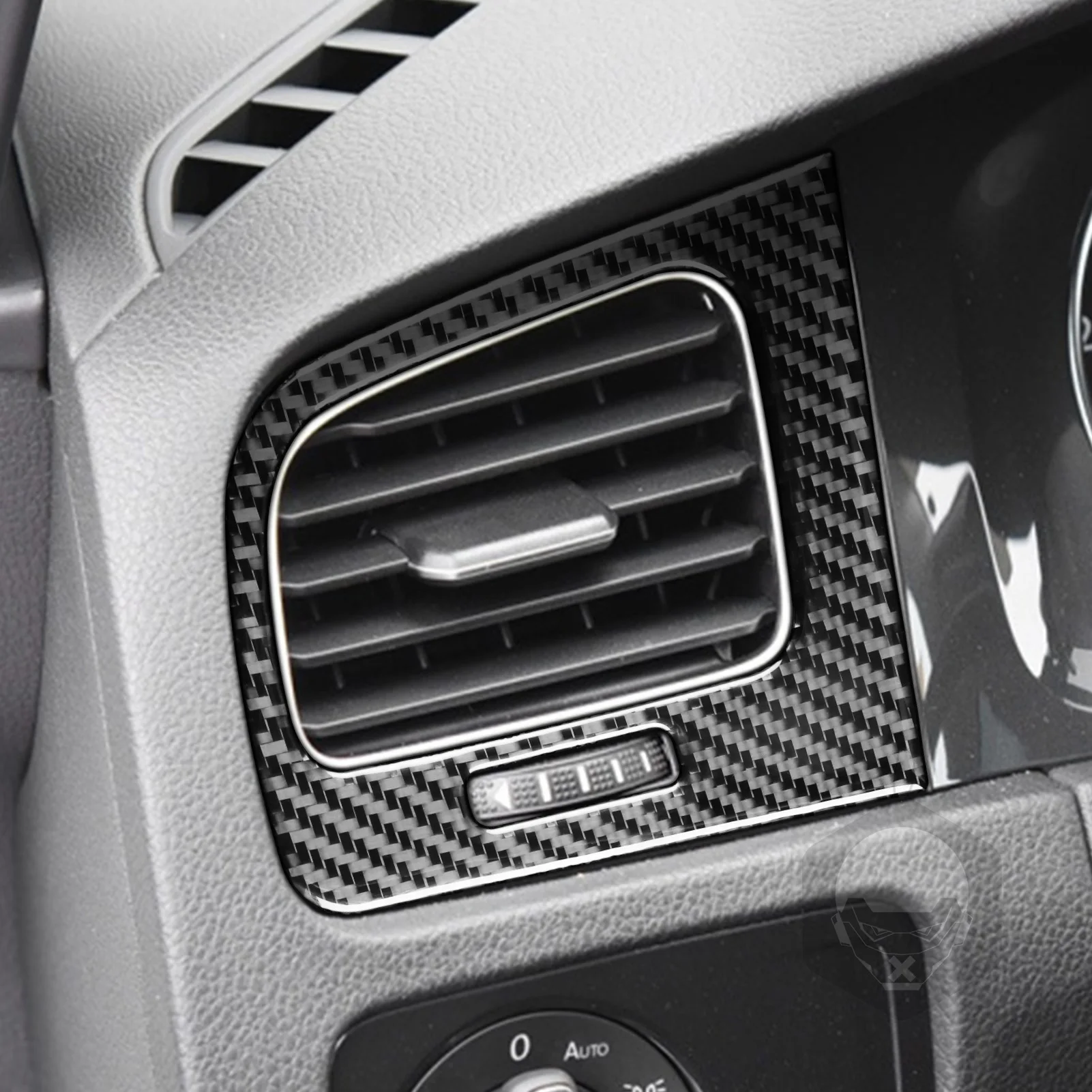 For Volkswagen Golf 7 GTI Mk7 2013-2017 Dashbaord Side Air Outlet Frame Cover Real Carbon Fiber Sticker Car Interior Accessories