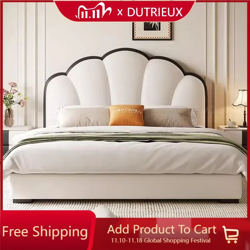 Girl Princess French Double Bed Children Simple Headboards Double Bed Bedframe Bedding Camas De Dormitorio Bedroom Furniture