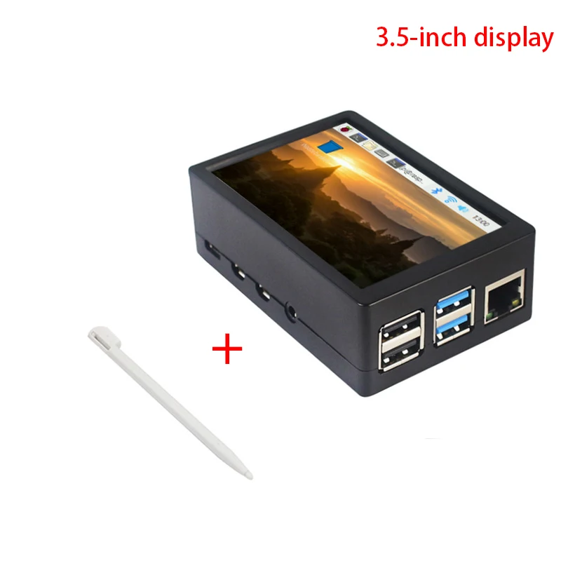 3.5 Inch Touchscreen Lcd-Monitor Met Stylus Abs Case Beschermhoes Raspberry Pi 4 Model B Accessoires