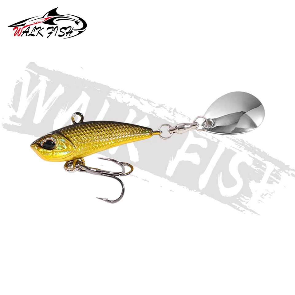 WALK FISH Metall VIB Spinner Köder 7g 11g 15g 21g Vibration Angeln Köder Rotierenden Schwanz pailletten Japan Wobbler Trolling Köder Pesca