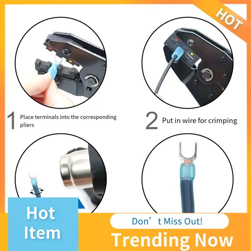 

YF-125 Heat Shrinkable Connector Crimping Tool Ratchet Wire Crimping Pliers Ratchet Terminal Crimping Tool Easy To Use Reusable