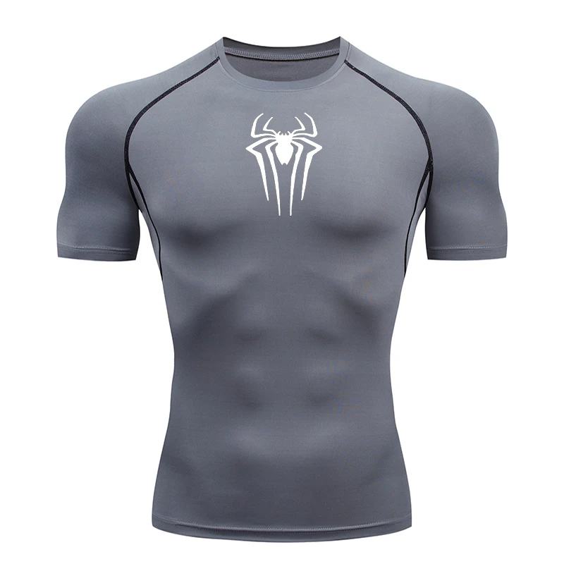 2025 Compression T Shirt Men Short Sleeve Sport Tees Fitness Running Sportsear Men Gym Elastic Quick Dry Jogging T-shirt Tops image 5