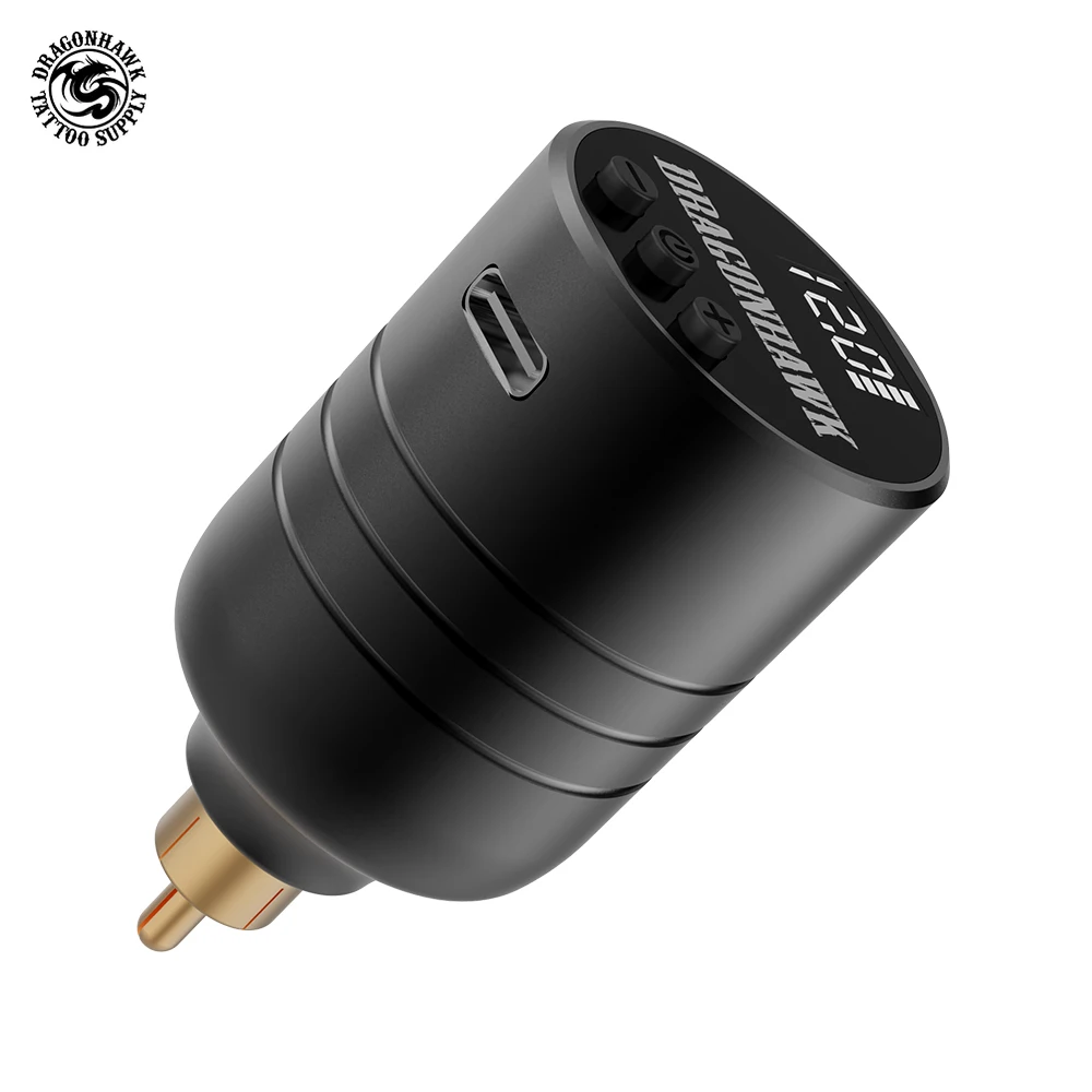 

Dragonhawk Wireless Tattoo Battery Fast Charge RCA Connection Rechargeable LCD Screen Tattoo Power Supply Battery
