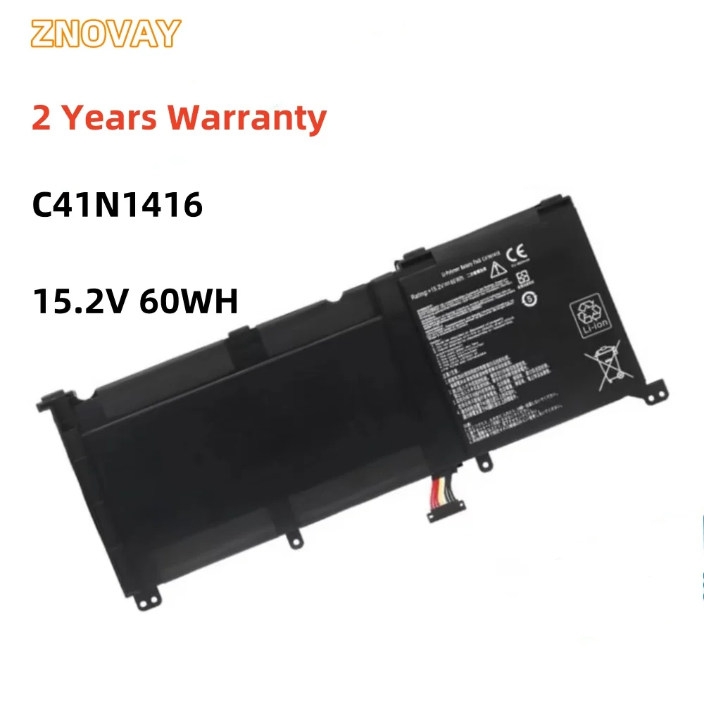 ZNOVAY C41N1416 60WH Laptop Battery for ASUS ZenBook Pro G501 G501J G501VW G501VJ G501JW G601J N501J UX501LW N501L UX501J Series