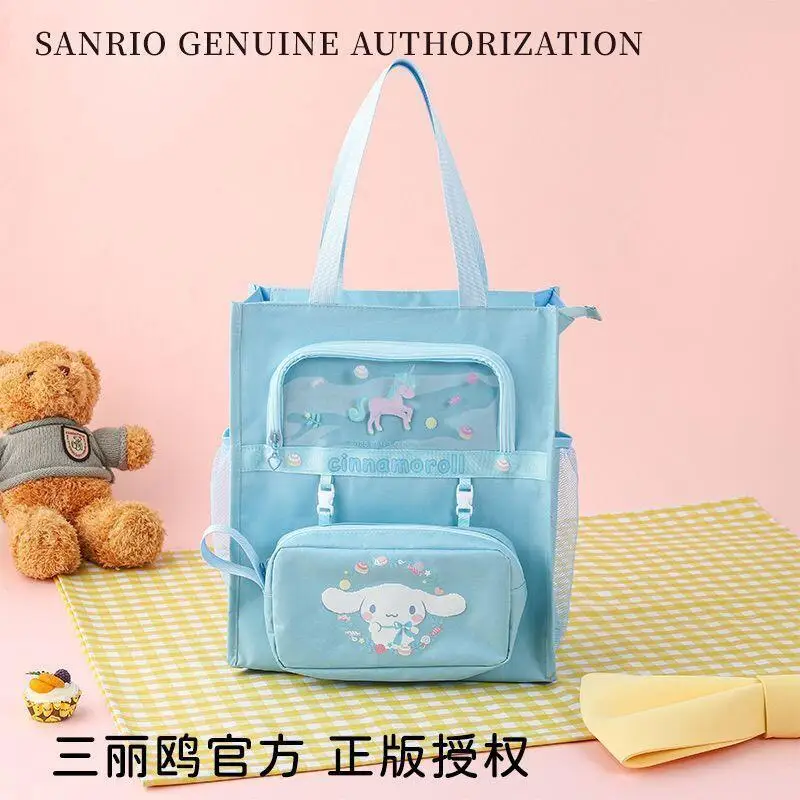 سانريو Kawaii مرحبا كيتي حقيبة التخزين Kuromi حقيبة مستحضرات التجميل انفصال مقلمة لطيف الذهاب إلى المدرسة الأم في القانون حقيبة سستة حقيبة