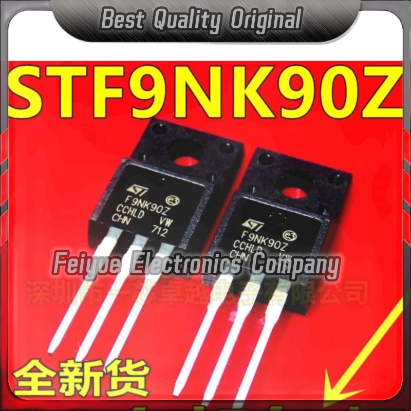 STF9NK90Z original importado, F9NK90Z, 8A, 900V, TO-220F, MOS, a melhor qualidade, 5-20Pcs