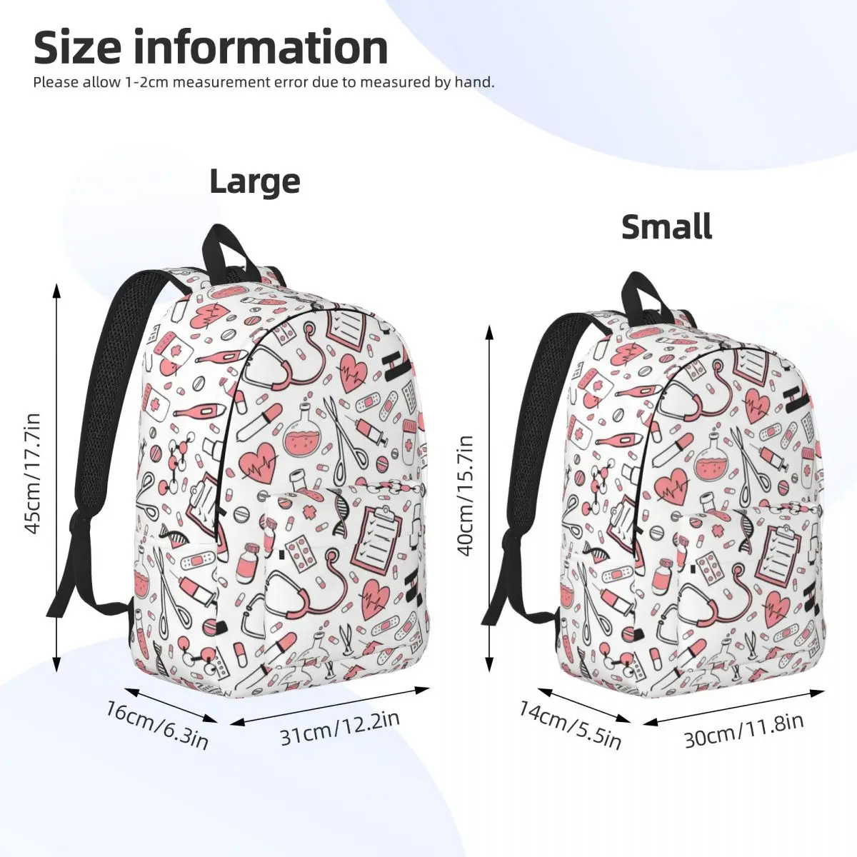 Enfermera En Apuros Nurse Medical Doctor Backpack for Men Women Cool Student Business Daypack Laptop Computer Shoulder Bag Gift