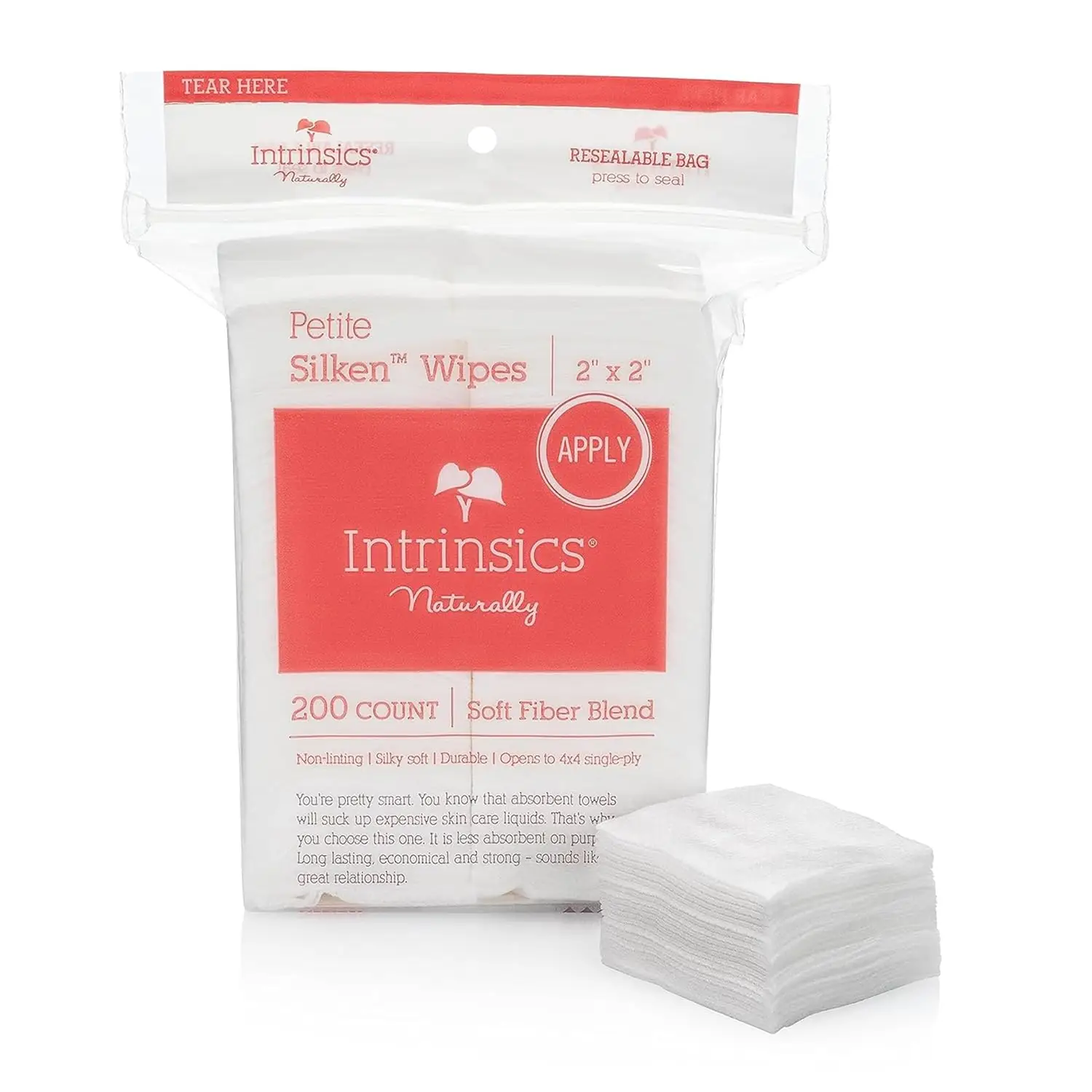 4-Ply Premium Lint-Free Facial Wipes (200 Count) | Low-Absorbency Face Pads for Toner & Makeup Removal