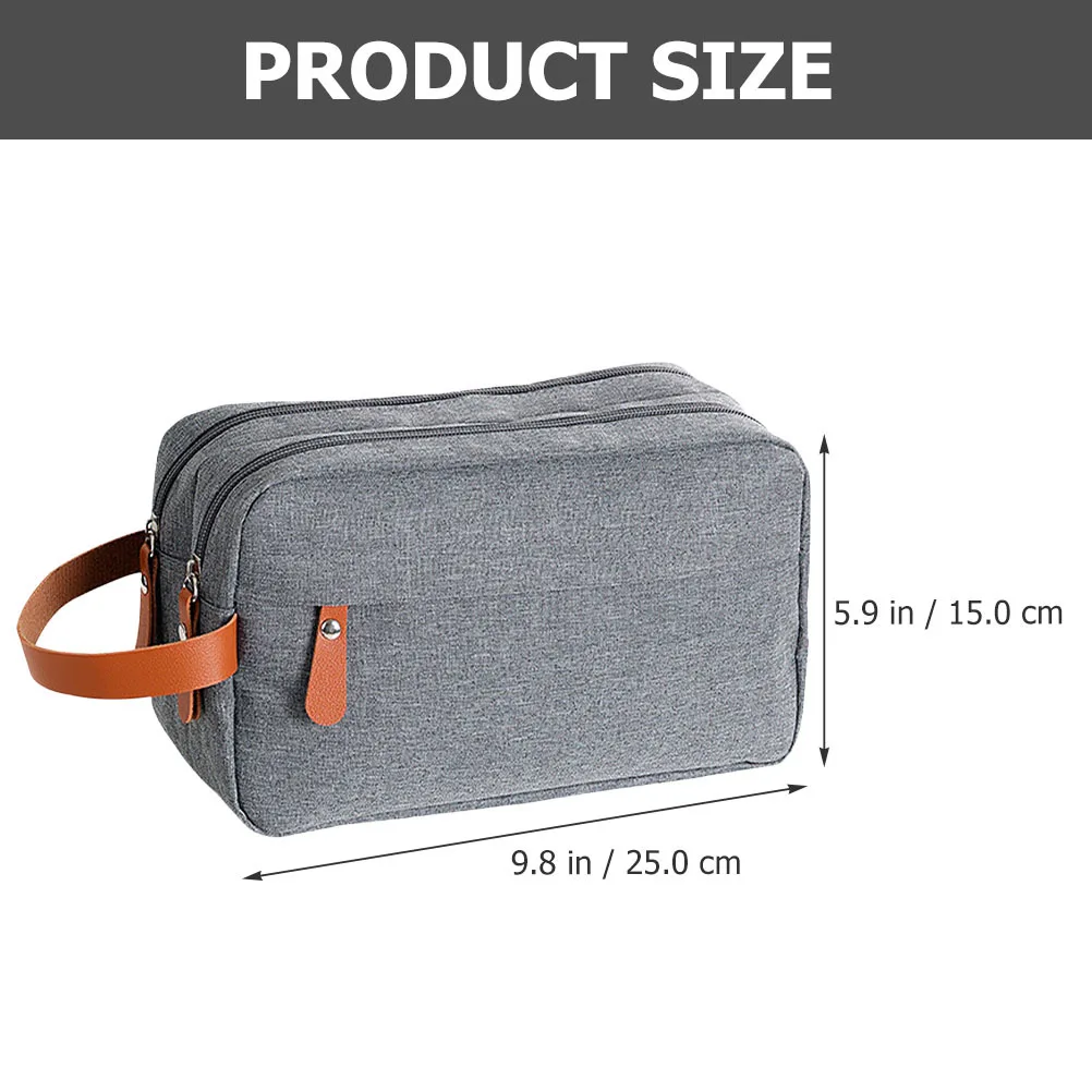 

Portable Toiletry Bag for Men Large Capacity Travel Wash Bag with Handle Makeup Organizer Storage Smooth Surface