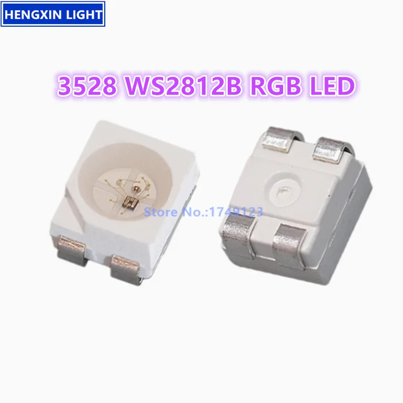 3528 WS2812B RGB SMD LED, Built-in IC Can Be Programmable, Full Color 1210 Lamp Beads