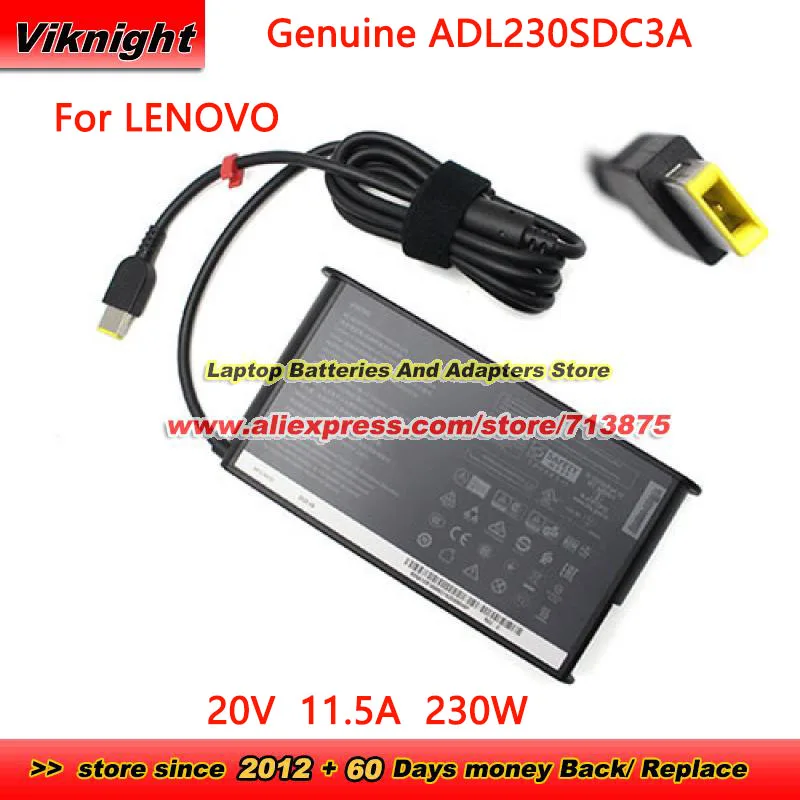 Genuine ADL230SDC3A Adapter 20V 11.5A ADL230SLC3A SA10R16888 02DL142 for Lenovo LEGION 5 THINKPAD P1 GEN4 P5 Y900 T15G P17 P15