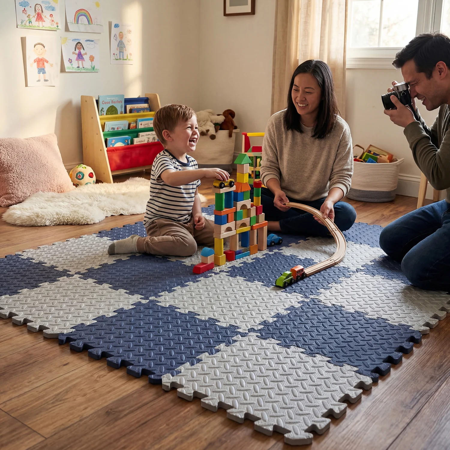 16枚組 大型 60x60cm ベビー プレイマット EVA - Baby Nursery Music のレビューと価格