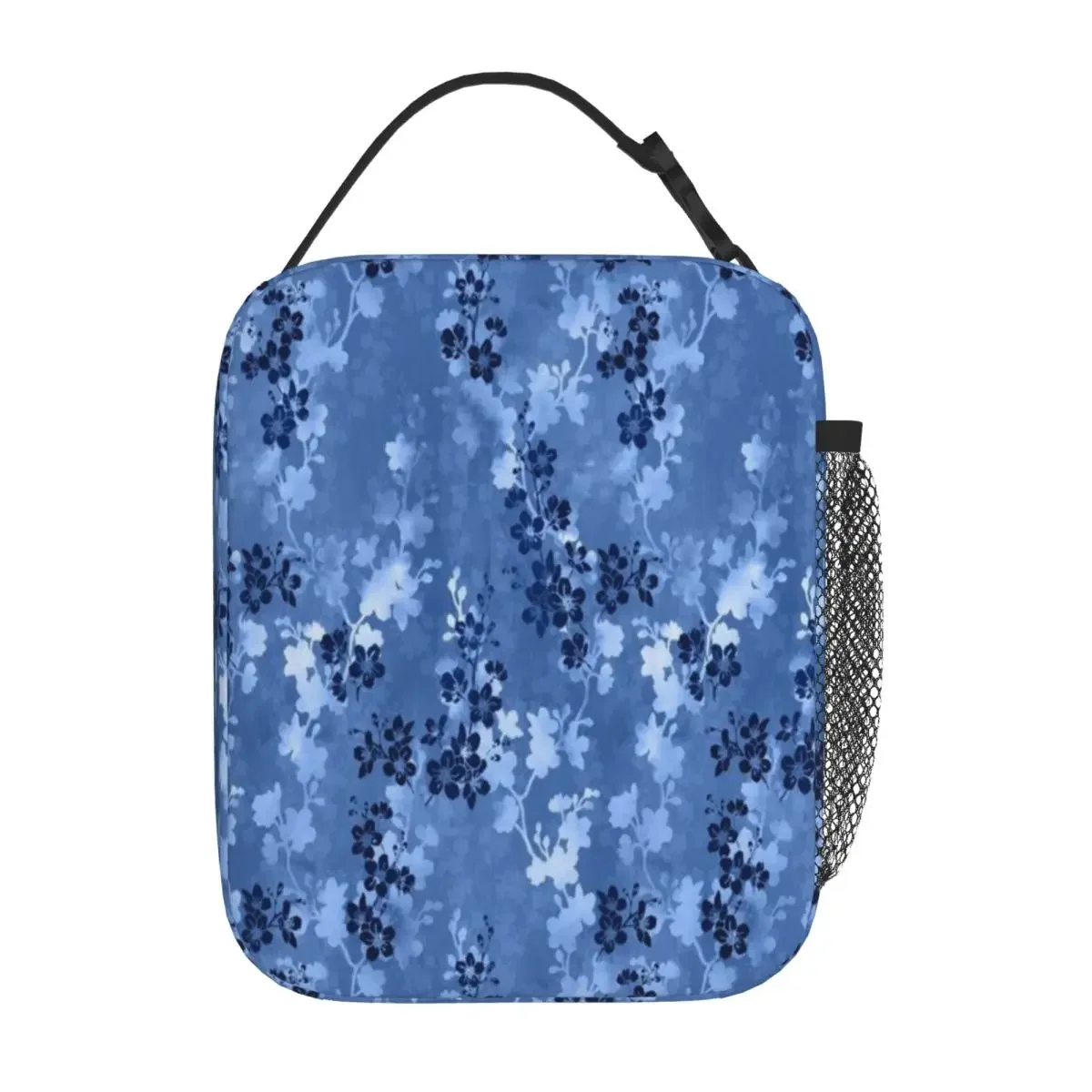 Hot Sale Sakura Blossom In Blue Neutral Tone Lunch Bag Bus Trip Carry Lunch Bag