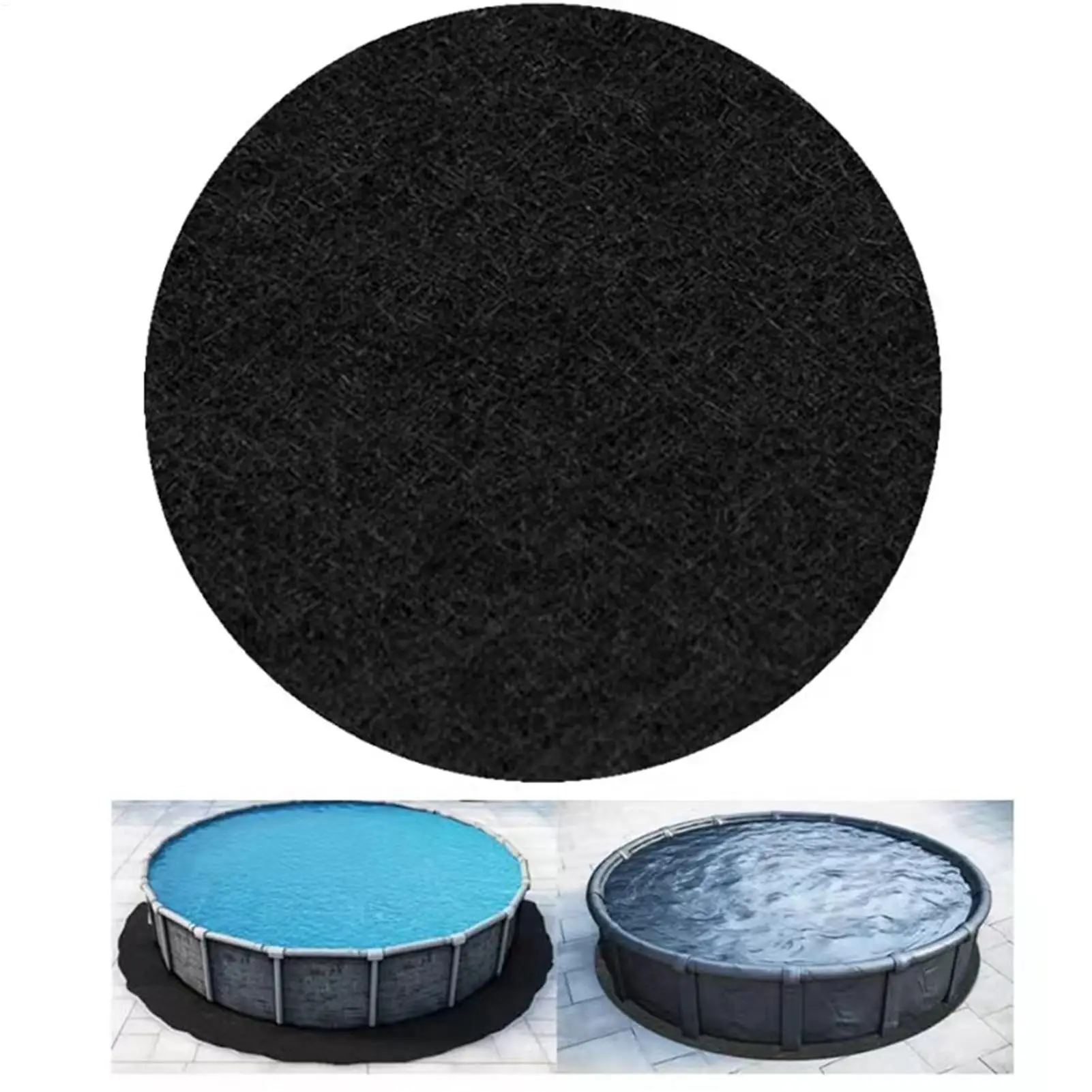 10/12/13 FT Round Pool Liner Pad For Outdoor Ground Pool, Waterproof Pool Floor Mat, Eco-Friendly Garden Pool Liner Mat Padding