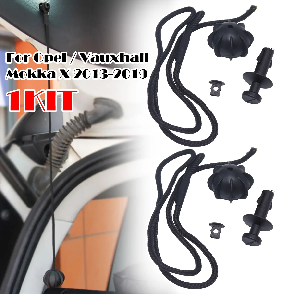 

For Opel Vauxhall Mokka X Rear Boot Trunk Parcel Shelf Tray Strap String Rivet Auto Rear Shelf Bracket Clips 2013 2014 2015-2019