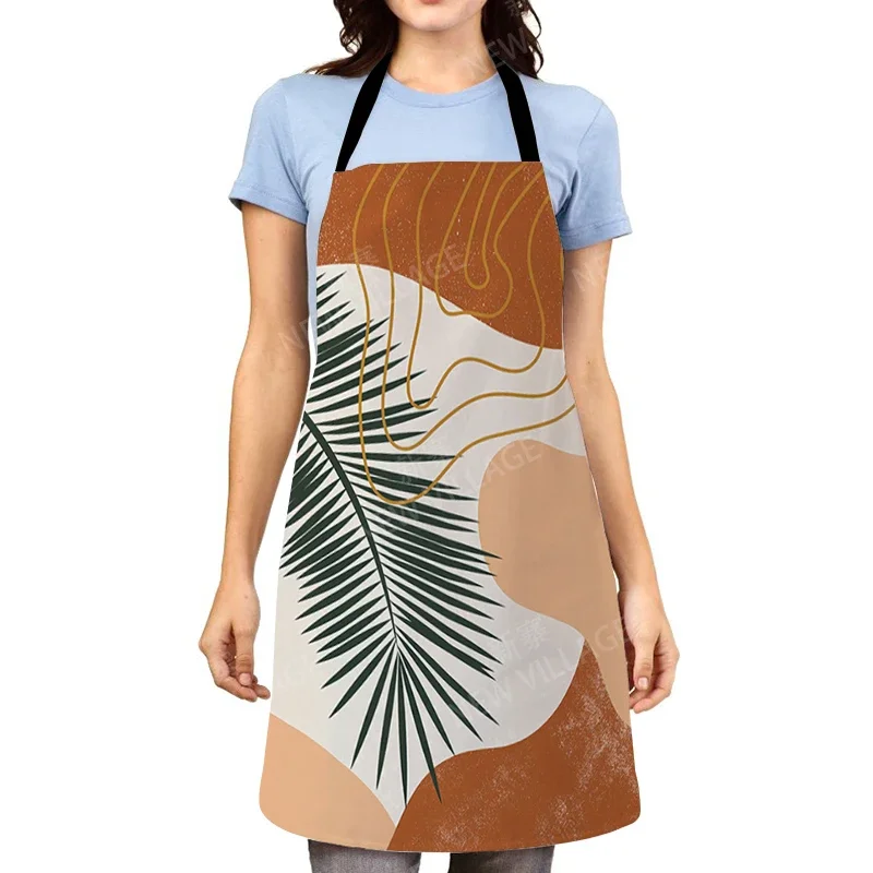 Aesthetic Women kitchen apron kids original Children Waterproof girl princess waiter work apron oil proof nordic boho plant