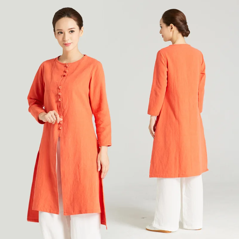 Women's Linen Blend Tai Chi Kung Fu Suit Wudang Style Martial Arts Uniform Loose and Comfortable